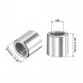Uxcell Round Weld Nuts M6 X 10mm On Bung Female Nut Threaded 201 Stainless Steel Insert Weldable 20pcs