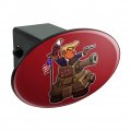 Patriotic Pixel Trump In Tank With American Eagle Flag Oval Tow Trailer Hitch Cover Plug Insert