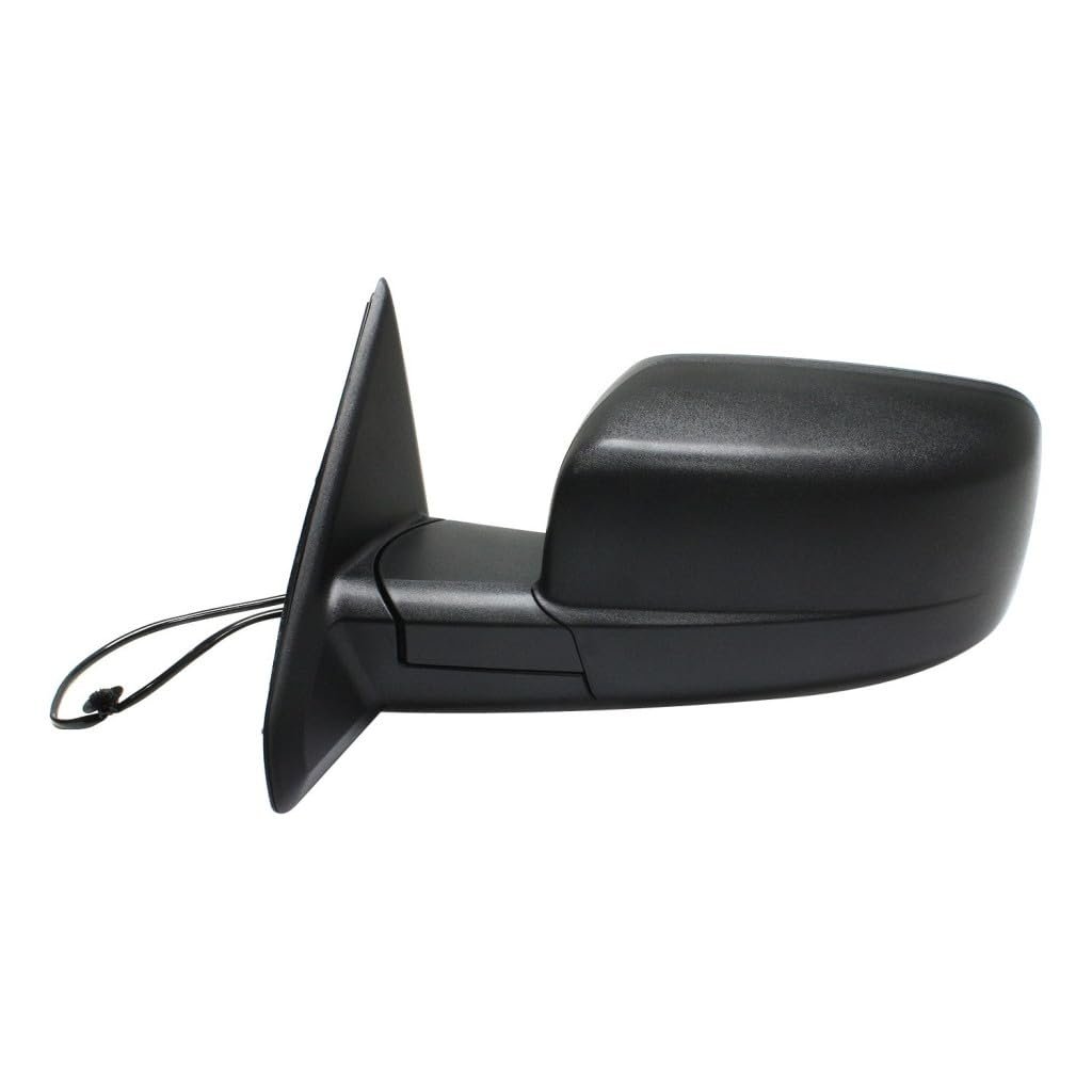 Driver Side Door Mirror For Ram 2500 2013 To 2022 Manual Adjust And Folding Non Towing Heated Textured Black Replaces Ch1320353
