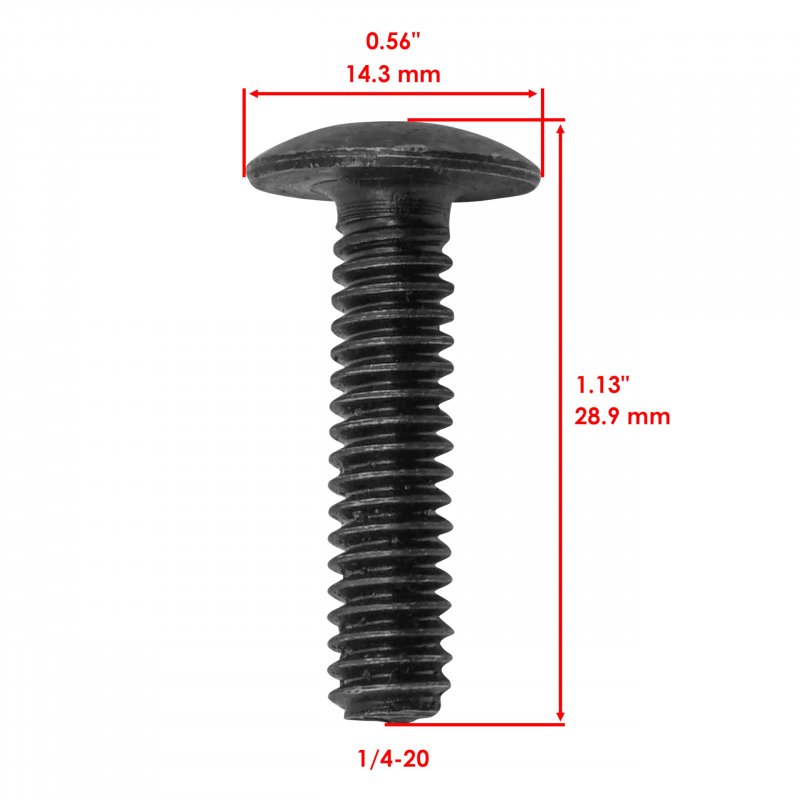 Screw Bolt For Polaris Nosepan Body Windshield 4 20 Thread 1 13 In Length Hexagon Pack Of 6