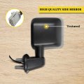 Black Left Side Mirror Fit For 2007-2017 Jeep Wrangler Textured Glass Manual Folding Heated
