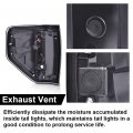 Tail Light Assembly W Wiring Harness For Ford F150 2009 2010 2011 2012 2013 2014 Rear Driver Passenger Side Clear Lens Black