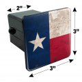 Rustic Texas State Flag Distressed Usa Tow Trailer Hitch Cover Plug Insert