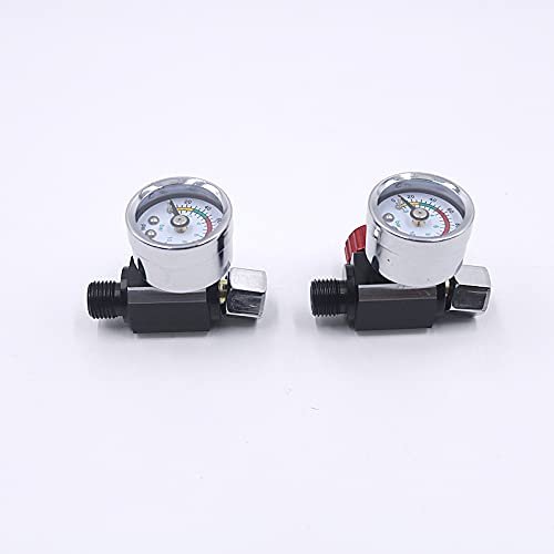 Spray Gun Air Pressure Regulator Kit 1 4 In Npt Regulating Valve For Pneumatic Tools And Hvlp Guns Aluminum Alloy Blue