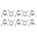 50pcs 6mm Spring Band Type Action Fuel Silicone Vacuum Hose Pipe Clamp Low Pressure Air Clip Nickel Plated 