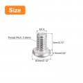 Uxcell M1 6-0 35 X 3mm 100pcs Flat Round Head Screws 304 Stainless Steel Phillips Drive Machine Hardware Fastener For Furniture