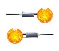 4into1 2 Pack K S Replacement Style Rear Turn Signal Blinker Assembly Amber Lens Fits Kawasaki Bn125 En500 Vn1500 Vn800 Zl600 