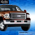 Black Stainless Steel Egrille Billet Grille Grill for 05-07 F250 F350 Excursion Bumper 