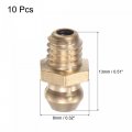 Uxcell Brass Straight Grease Fitting Assortment M6 X 1mm Thread Hydraulic Accessories 10pcs
