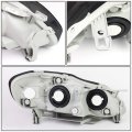 Auto Dynasty Smoked Housing Clear Corner Headlight Lamps Tool Kit Compatible With Corolla 03-08