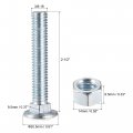 Uxcell 3 8-16 X 2-1 2 Square Neck Carriage Bolts With Nuts Washers Carbon Steel Coach Bolt Screws 6 Set