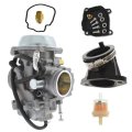 Carburetor And Intake Replacement For Sportsman 400 Ho 4x4 2011 To 2014 Includes Boot Manifold Gasoline Fuel Type Chrome Finish 
