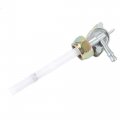 Uxcell 2pcs Silver Tone Metal Motorcycle Oil Fuel Gas Tank Petcock Switch For Jh70