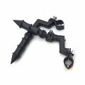 Xkh-black Bamboo Style Foot Peg Footrest With Mounting Kit Clamps Fits Front Engine Guards 1-1 2 Diameter Tubing Compatible