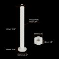 Uxcell 20 Pairs Nylon Screw Nut Assortment M6x60mm Slotted Pan Head Screws M6 Hex Nuts For Machinery Electronics White