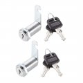 Uxcell Tumbler Cam Lock 1-3 8 Cylinder Long Cabinet Locks With No 0 Fits On 1-1 Max Thickness Panel Keyed Different 2pcs