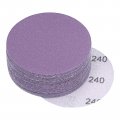 Uxcell 30pcs 3-inch Purple Sanding Discs 240 Grits Hook And Loop Professional Aluminum Oxide Sand Paper Wet Dry Polish For Wood