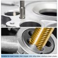 Uxcell 3pcs Tap And Die Set Metric M12 X 1 Threads Round Tappinging Tool Tap Kit For Nut Screw Bolt Thread Repair