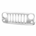 Ch1200328 Factory Style Front Bumper Grill Grille Assembly With Fog Lamp Holes Compatible Jeep Wrangler 2007-2011 Chrome