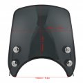 Motorcycle Windshield Fydun Retro Wind Deflector Pc Material Universal Headlamp Fairing For 5-7in Headlight Black Motorbike