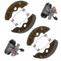 Caltric Front Wheel Brake Cylinder With Shoes Compatible Honda Recon 250 Trx250 1997-2001