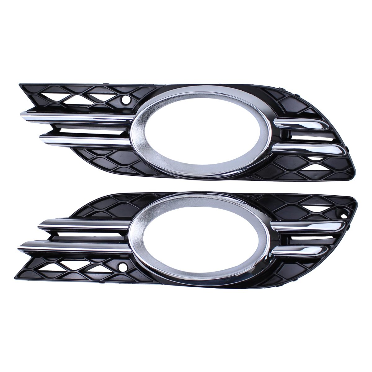 Front Left Right Fog Light Lamp Grille Cover Bumper Trim For Mercedes Benz E320 E350 E550 E63 Amg 2007 2009 Chrome Molding