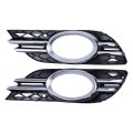 Front Left Right Fog Light Lamp Grille Cover Bumper Trim For Mercedes Benz E320 E350 E550 E63 Amg 2007 2009 Chrome Molding