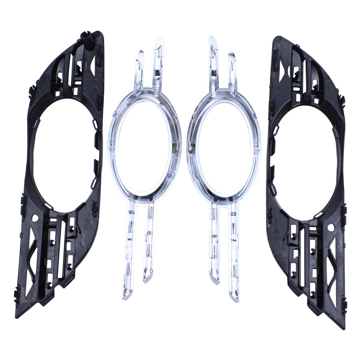 Front Left Right Fog Light Lamp Grille Cover Bumper Trim For Mercedes Benz E320 E350 E550 E63 Amg 2007 2009 Chrome Molding