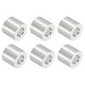 6pcs Aluminum Spacer 3 8 Od X 16 Id 11 32 Length Unthreaded Screw Standoff Bushing Plain Finish Round Metal For Screws Bolts 