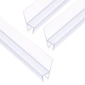 Shower Door Side Seal H-type Sweep For 5 16 Glass 78 Long 7 X 5 Pcs 3 Section Segmented Frameless Strip Stop Leaks Clear 