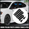8 Pcs Door Cover Panel Trim Pillar Posts Exterior Window Anti Scratch Stickers For Nissan Altima 2013-2018 Black