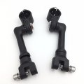 Smt-black Long Angled Adjustable Highway Peg Mounting Kit Compatible With Bike Equipped 1-1 4 Inch 1 25 Front Engine Guard