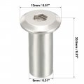 Uxcell M6x17mm Hex Socket Head Insert Nut Screw Post Sleeve For Furniture 20pcs