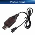 Heyiarbeit Sm-2p Positive Usb Charger Cable For Rc Car 6v 250ma Ni-mh Ni-cd Battery 2pcs