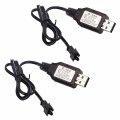 Heyiarbeit Sm-2p Positive Usb Charger Cable For Rc Car 6v 250ma Ni-mh Ni-cd Battery 2pcs