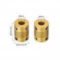 Uxcell 5 Pcs 8mm To Aluminum Alloy Shaft Coupling L25xd20 Flexible Coupler For Encoders And Motors Golden