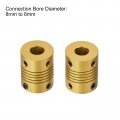 Uxcell 5 Pcs 8mm To Aluminum Alloy Shaft Coupling L25xd20 Flexible Coupler For Encoders And Motors Golden