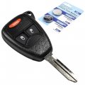 Hqrp Key-fob Remote Shell Case Cover Smart Key Keyless Fob And Two Batteries For Chrysler Aspen 07 08 09 2007 2008 2009