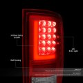 Auto Dynasty 2pcs Red 3d Led Bar Rear Tail Lights Brake Lamps Compatible With Dodge Ram 1500 2500 3500 09-17 Driver And