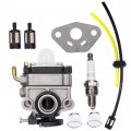 Hippotech 16100-zm5-803 Carburetor With Fuel Line Kit For Honda 4 Cycle Engine Gx31 Gx22 Fg100 Carb