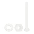 150 Pcs 50 Sets Nylon Hex Bolts M4 X 40mm Plastic Full Threaded Head Screws And Nuts With Flat Washers For Machinery 