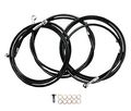 La Choppers Black Vinyl-coated Stainless Steel Brake Line Kit Mini Ape Hangers La-8051b08b 