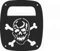 Jeeptails Skull And Crossbones Tail Lamp Light Covers For Jeep Cj Or Yj Tj Wranglers Black Set Of 2 