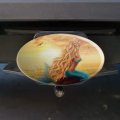 I Believe In Mermaids Tropical Beach Ocean Oval Tow Trailer Hitch Cover Plug Insert