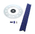 2004-2005 Fits Kawasaki Kx250f 250 F Blue Chain And Sprocket Silver 13 48 114l 