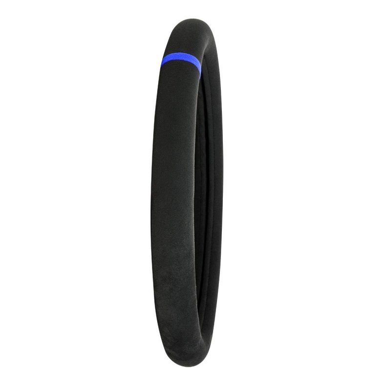 Gg Grand General 54049 18 Inches Steering Wheel Cover Black Suede W Blue Stripe Stitching