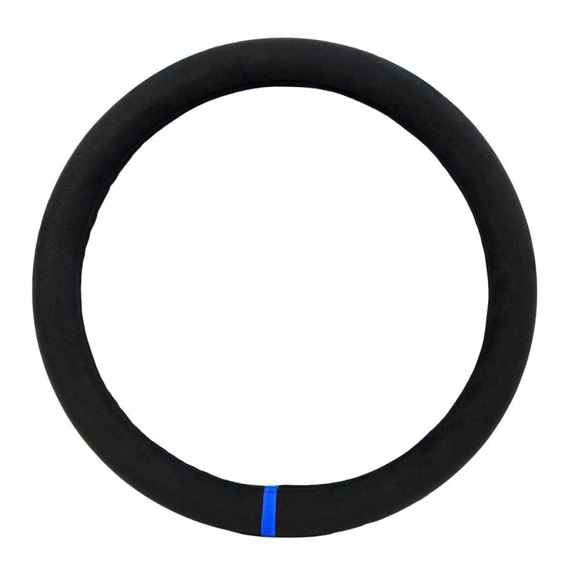 Gg Grand General 54049 18 Inches Steering Wheel Cover Black Suede W Blue Stripe Stitching