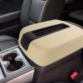 Auto Dynasty Tan Leather Center Console Lid Armrest Cover Compatible With 2007-2014 Chevy Avalanche Silverado Tahoe Yukon Xl