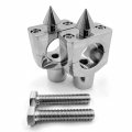 Httmt- 1 25 31 25mm Chrome Motorcycle Handlebar Riser Compatible With H-d Sportster Softail Victory Cruisers P N Mt030-008a-1