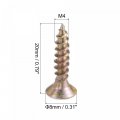 Uxcell M4 X 20mm Wood Screws Phillips Flat Head Carbon Steel Color Zinc Plated Self Tapping 100pcs